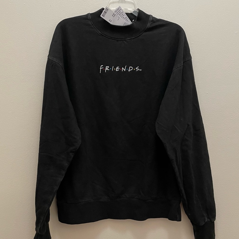 Urban outfitters Friends new with tags vintage feel Mock Neck Sweatshirt size S - Picture 2 of 5